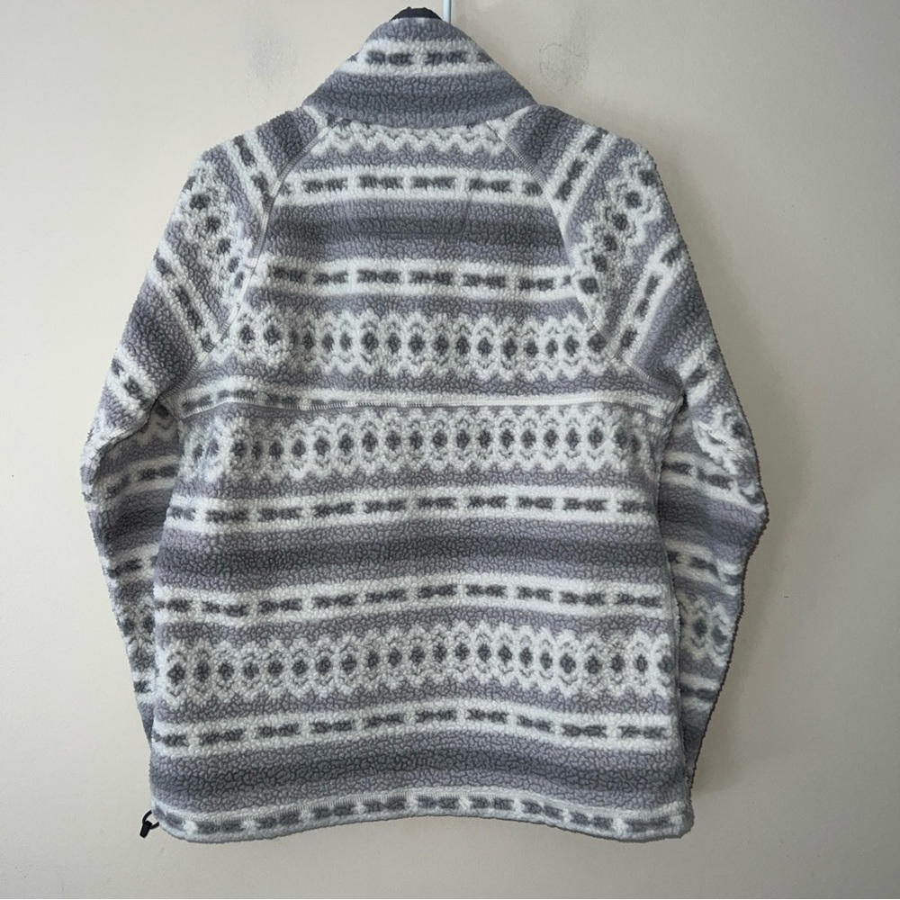 Carhartt Pile Fleece Jacket Relaxed Fit Pullover Quarter Snap Aztec Women Small - Picture 6 of 8